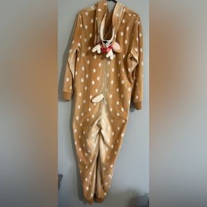 lightly worn deer onesie